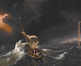 CRIST IN THE STORM OF THE SEA OF GALILEA Ludolf Backhuy by Ludolf Backhuysen